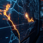 A detailed digital route map of the Saudi Landbridge Project 2026 showing the new railway line connecting Jeddah Islamic Port to King Abdul Aziz Port in Dammam.